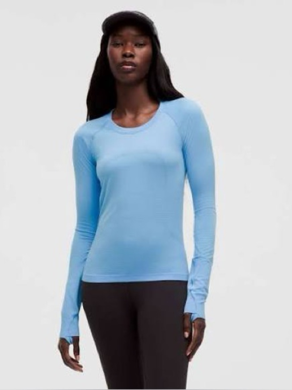 Lululemon Swiftly Tech Long-Sleeve Shirt 2.0 Race Waist Length Aero Blue Size 16
